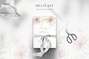 Watercolor delicate flowers, a Decorative Illustration by Summer Nightingale Art (Thumbnail 4 of 4)