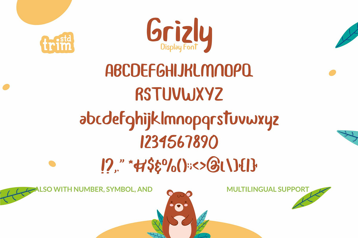 Grizly Playful Display Font, a Font by TrimStudio (Photo 6 of 6)