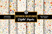 Cottagecore Autumn Embroidery Paper, a Pattern Graphic by Creative Store (Thumbnail 1 of 5)