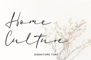 Home Culture - Handwriting Font