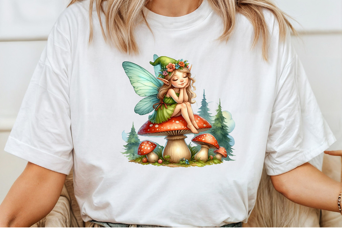 Forest Fairy Watercolor Clipart, an Illustration by Pixels.Craft (Photo 6 of 7)