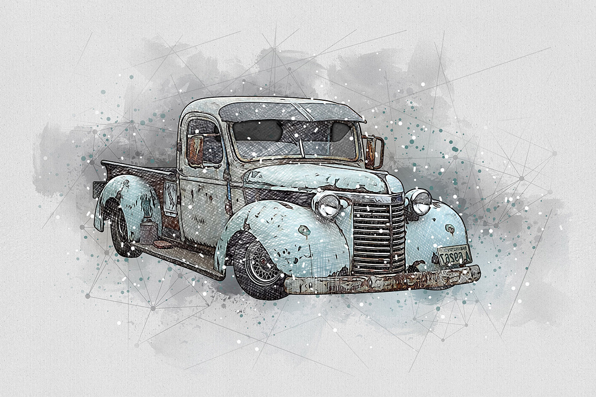 Car Watercolor Art Photo Effect, an Action Add-On by MRI STUDIO (Photo 13 of 15)