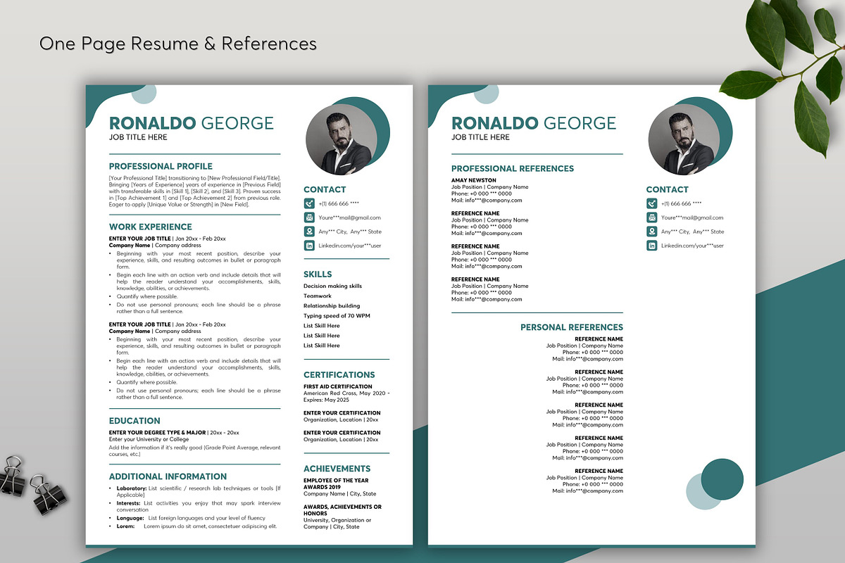 ATS Resume CV Word & Google Docs 52, a Resume Template by MrCam Template Resume|CV (Photo 4 of 8)
