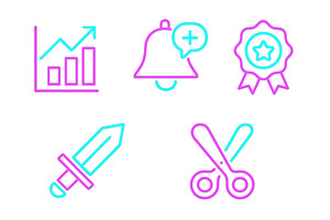 Icons representing growth, a Technology Illustration by ZinetroN