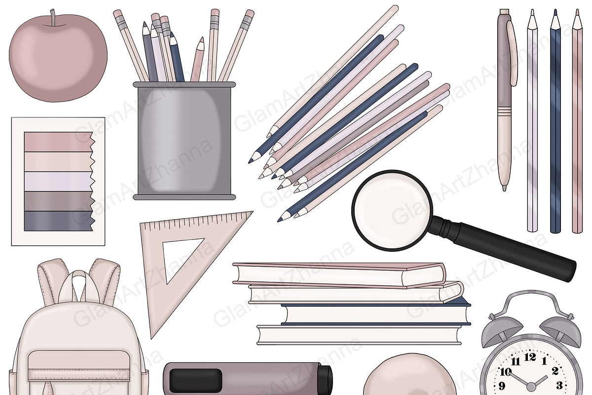 Study Beige Clipart, an Education Illustration by GlamArtZhanna (Photo 2 of 6)