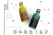 Reusable Water Bottle MockUp, a Cups & Container Mockup by akropol (Thumbnail 4 of 8)