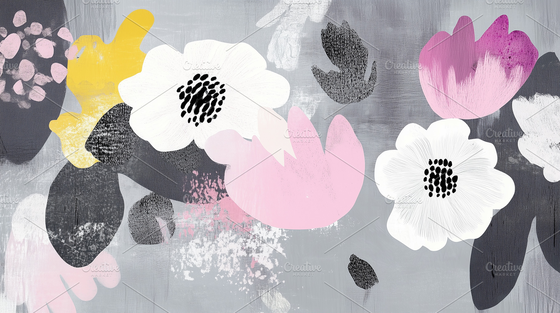 Wallpapers with a flower motif,, an Abstract Photo by Imaginarium