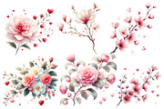 Valentine Watercolor Floral Branch, an Illustration by Designworld (Thumbnail 3 of 5)
