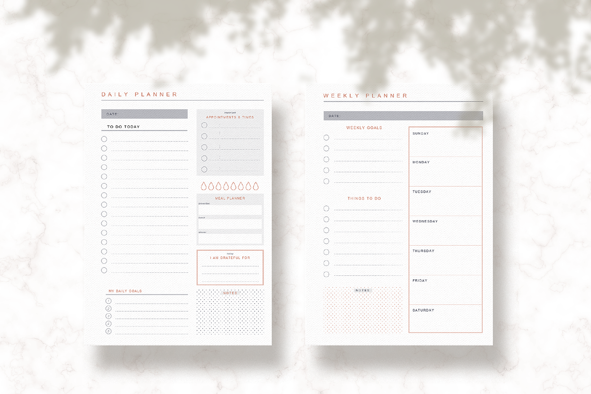 Printable Planners BUNDLE 2020, a Stationery Template by Suphansa (Photo 12 of 17)