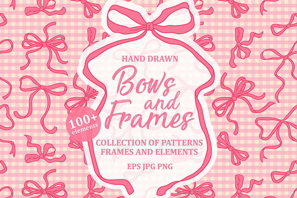 Bows & Frames Hand Drawn Collection, an Object Graphic by Kokoshka (Photo 1 of 13)