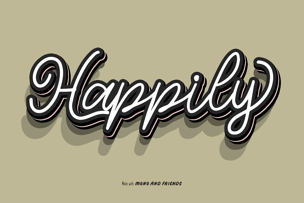 Mono and Friends, a Script Font by alit design (Photo 18 of 20)