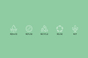 Zero waste - icons and illustrations, a Graphic by venimo (Thumbnail 5 of 8)