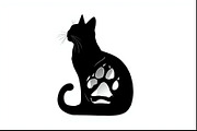 Paw Cutout Cat Clipart Bundle, an Illustration by jahid234 (Thumbnail 7 of 9)
