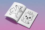 Cute Animals Coloring Page, a Graphic by Forhadx5 (Thumbnail 2 of 12)