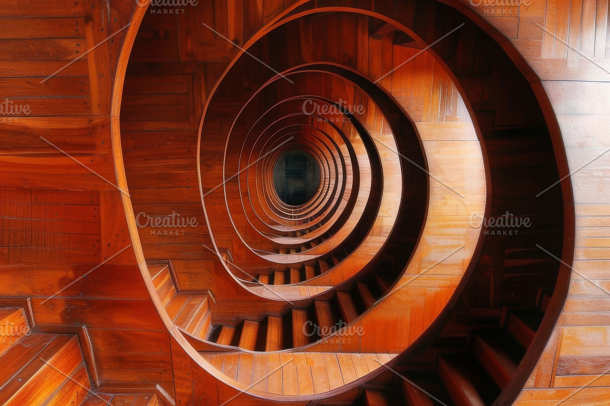 69 Spiral wooden staircases, an Architecture Photo by Handmadefont (Photo 53 of 73)