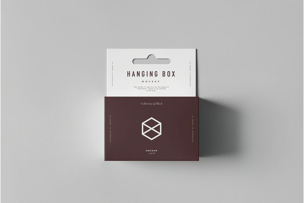 Hanging Box Mock-up, a Packaging Mockup by zippypixelstudio (Photo 2 of 7)
