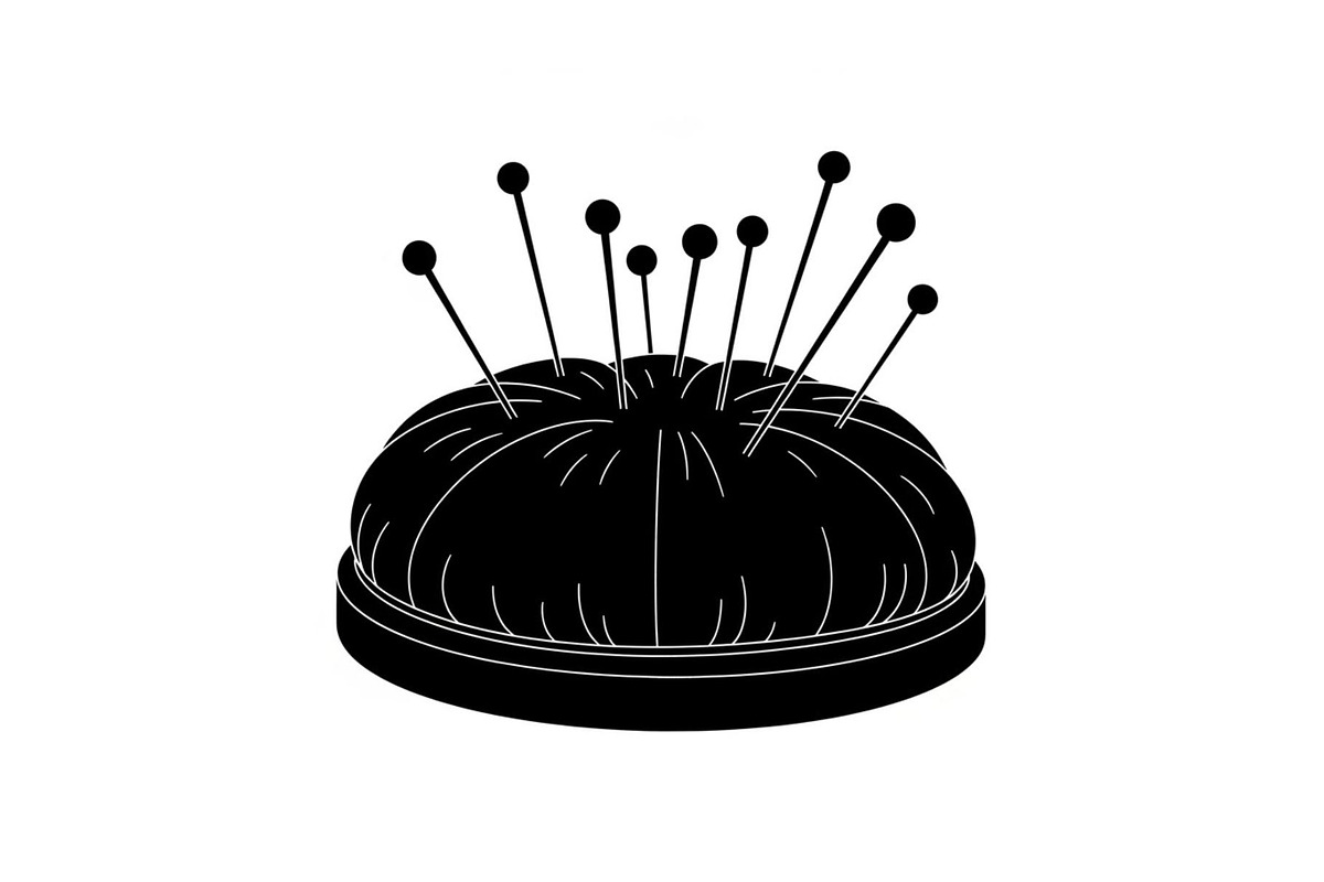 Sewing Pin Cushion Silhouette, an Illustration by hafijul (Photo 13 of 14)