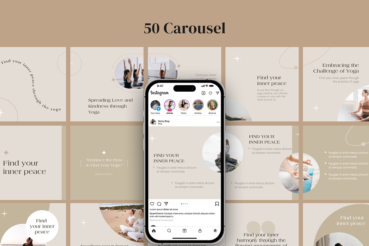 Lurion Instagram templates Canva, a Social Media Template by VeliusCreativeStudio (Photo 5 of 9)