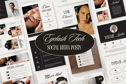 Lash Tech Social Media Post Bundle