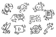 Doodle set of AI technology elements, an Object Graphic by Design by Irihaha (Thumbnail 3 of 4)