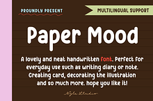 Paper mood font