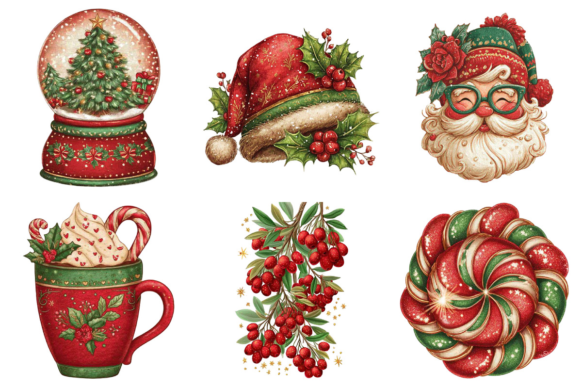 Christmas Clipart Bundle, an Illustration by Daily.Designs (Photo 3 of 5)
