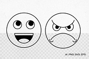 Emoji Faces Line Art, an Emoji Icon by Tekuni (Thumbnail 3 of 9)