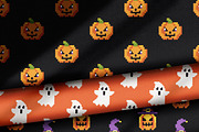 Retro Pixel Art Halloween Pattern, a Graphic by Asya Melkonyan Patterns (Thumbnail 4 of 9)