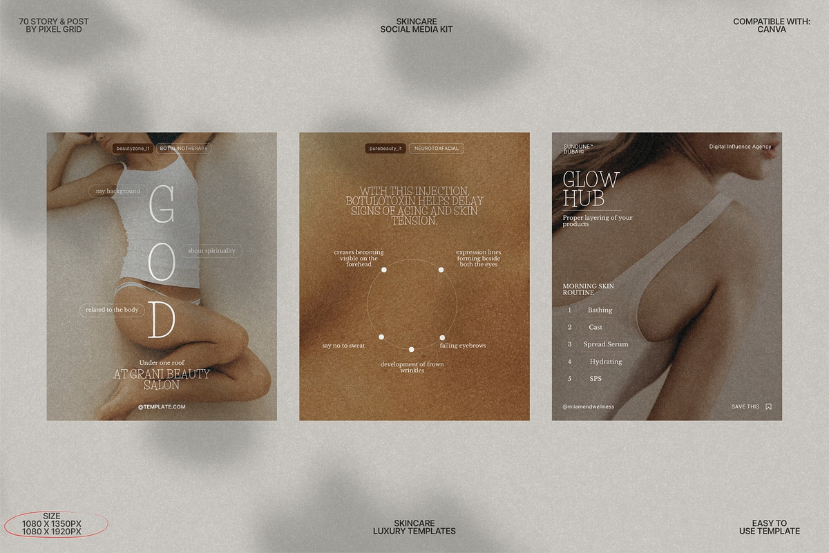 Wellness Skincare Bundle Canva preview 8