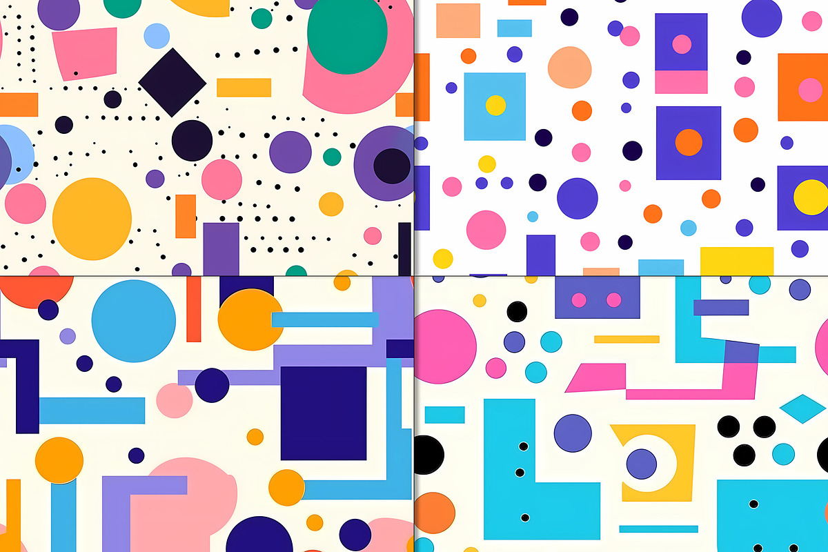 20 Seamless Soft Geometric Patterns, a Pattern Graphic by Nordic Design