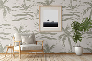 Subtle Painted Palm Trees, a Wallpaper Graphic by MalyskaStudio (Thumbnail 3 of 5)