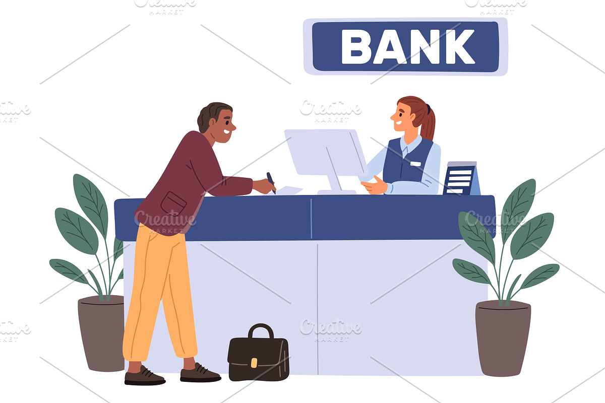 Young businessman communicates with, a Finance Illustration by Vectorbuum