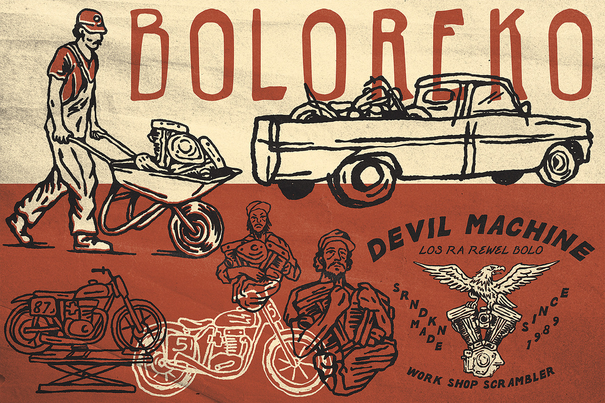 Vintage Motorcycle BRONX !!!, an Object Illustration by AROKA (Photo 8 of 11)