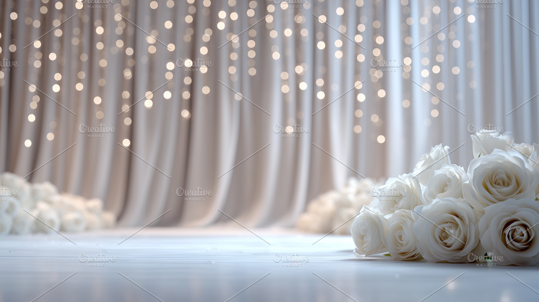 Elegant wedding scene with white, a Background Photo by MistyDay