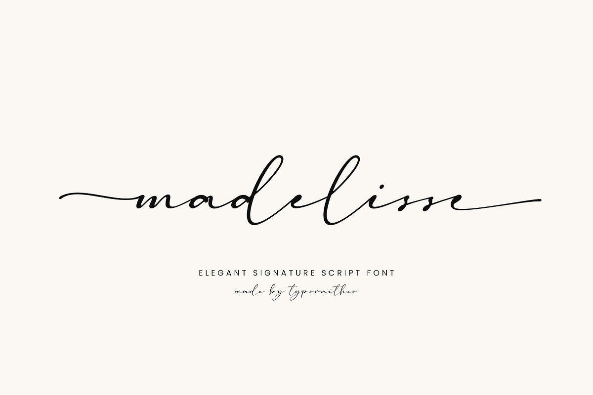 Madelisse – Elegant Signature Font, a Script Font by Typoraith Co (Photo 1 of 10)