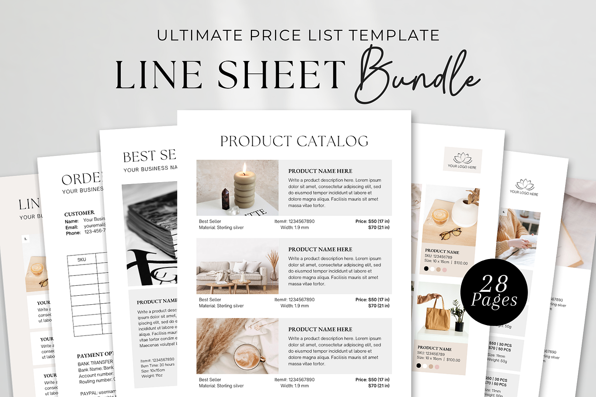 Wholesale Line Sheet Template, a Magazine Template by ShopRShop (Photo 1 of 10)