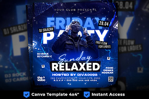 Party Flyer, Canva Club Flyer