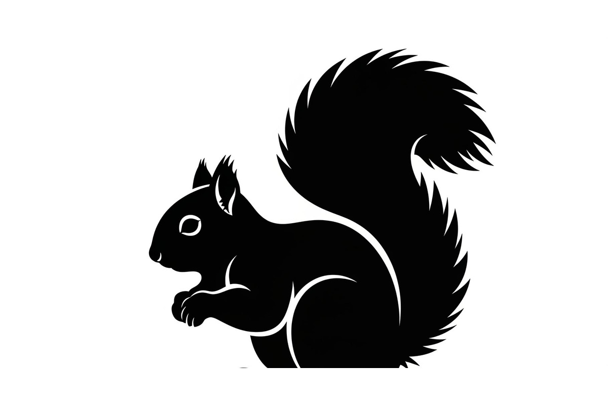 Squirrel Silhouette Vector Bundle, an Illustration by yasushie (Photo 16 of 48)