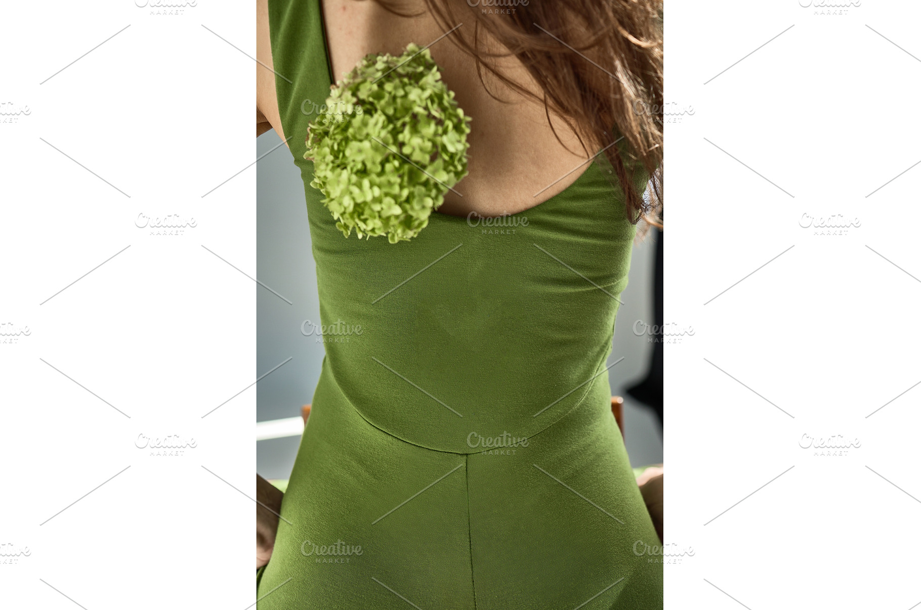 Elegant green dress close-up with, a Beauty & Fashion Photo by wip3out
