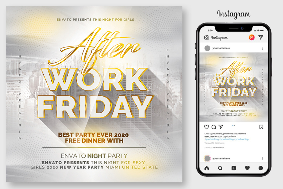 100 Night Club Party Flyers Bundle, a Flyer Template by graphicforest (Photo 54 of 72)