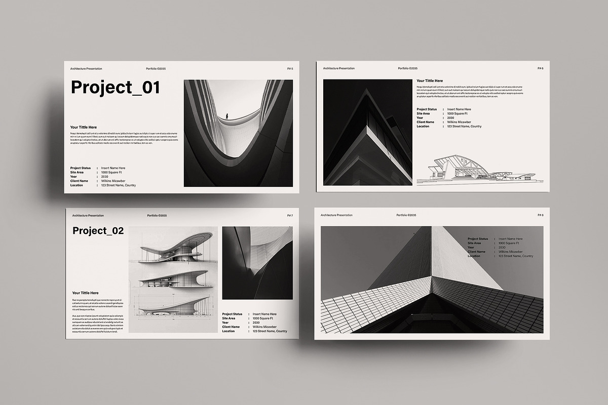 Architecture Portfolio Template, a Presentation Template by DesignCrest (Photo 7 of 13)