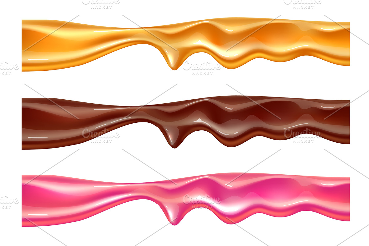 Melt color caramel borders, an Object Graphic by YummyBuum