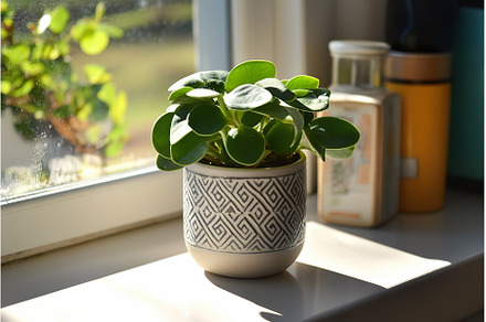 indoor plant placed on sunny, an Architecture Photo by Lermont51