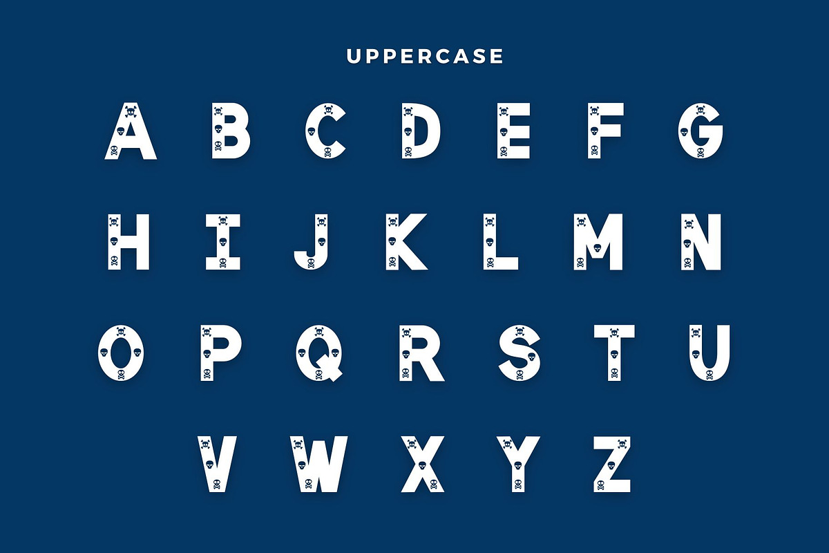 Halloween skull - Decorative font, a Sans Serif Font by Brown Cupple (Photo 2 of 6)