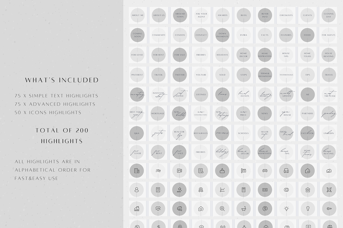 200 Real Estate Story Highlights, a Social Media Template by ZoaniDesign (Photo 2 of 9)