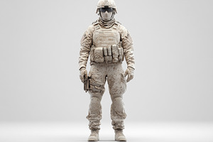 Modern soldier in tactical gear stan, a Photo by Tanuart