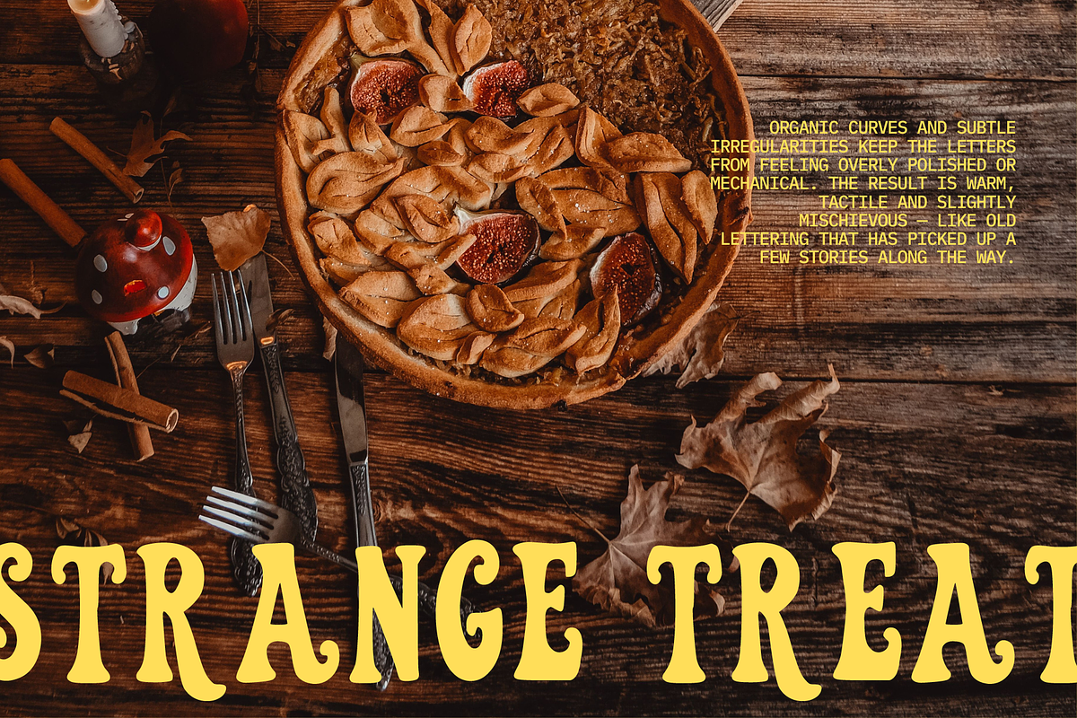 Midnight Pie Whimsical Retro Serif, a Serif Font by foxsong (Photo 3 of 5)