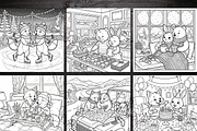 Cozy Animal Couple Coloring Pages, a Brochure Template by LA Design (Thumbnail 4 of 10)