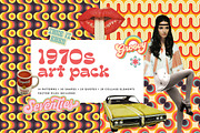 1970s Collage Art Pack, a Background Graphic by Pulpixel Design (Thumbnail 1 of 12)