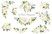 White roses. Watercolor floral set, a Decorative Illustration by Lisima (Thumbnail 2 of 16)